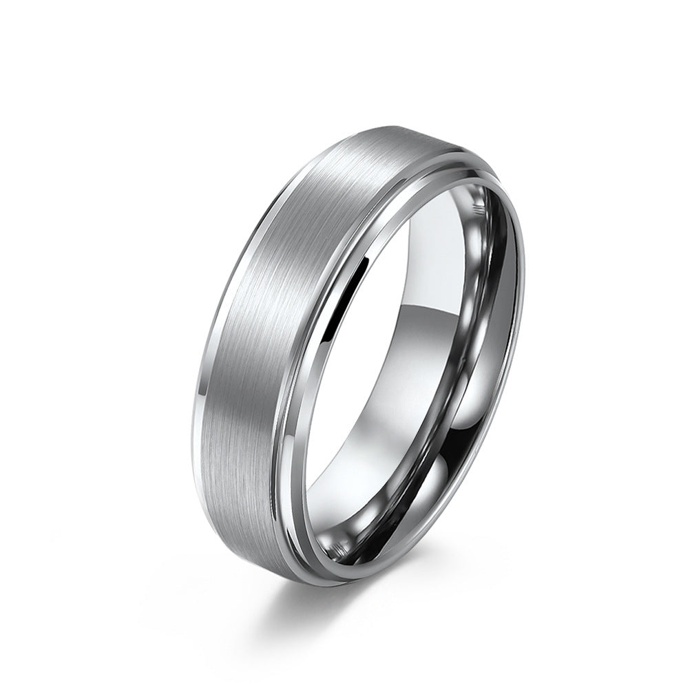 6/8/10Mm Wide Brushed Matte Tungsten Steel Ring for Men