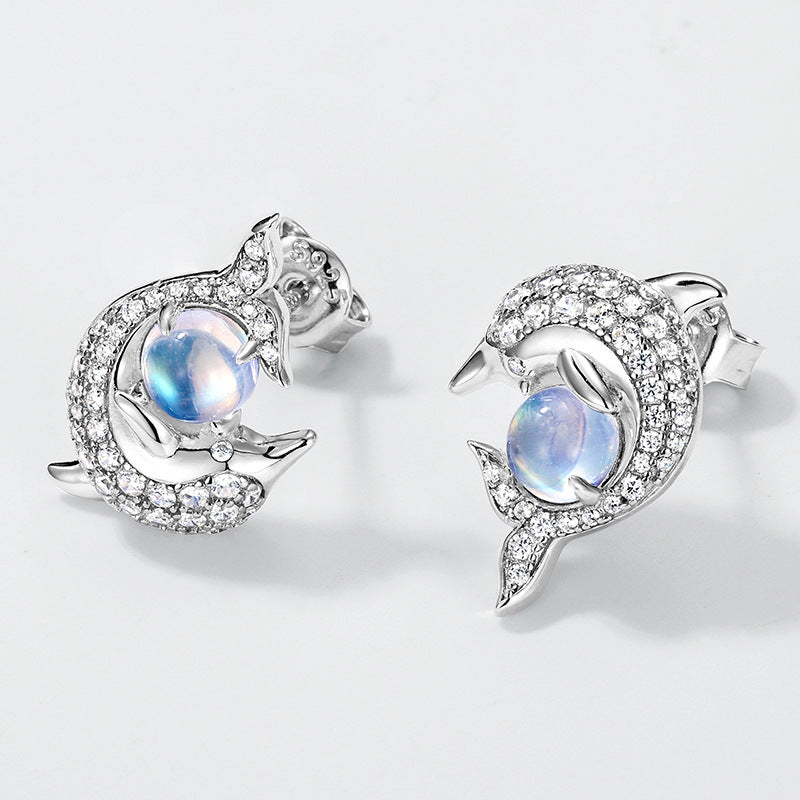 Planderful Everyday Genie Earring – Colorful Blue Moonlight S925 Silver Studs
