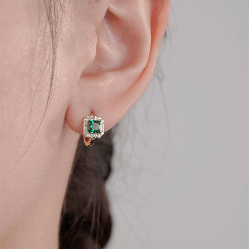 Stud Earrings Wholesale S925 Sterling Silver Zircon Luxury