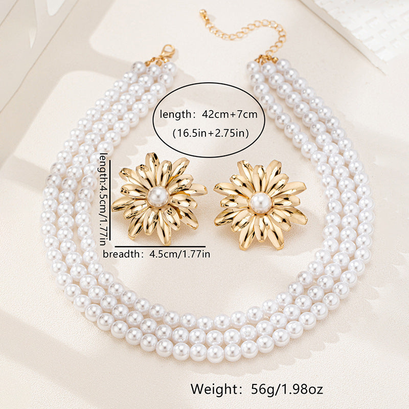 Elegant Imitation Pearl Jewelry Set for Women by Planderful