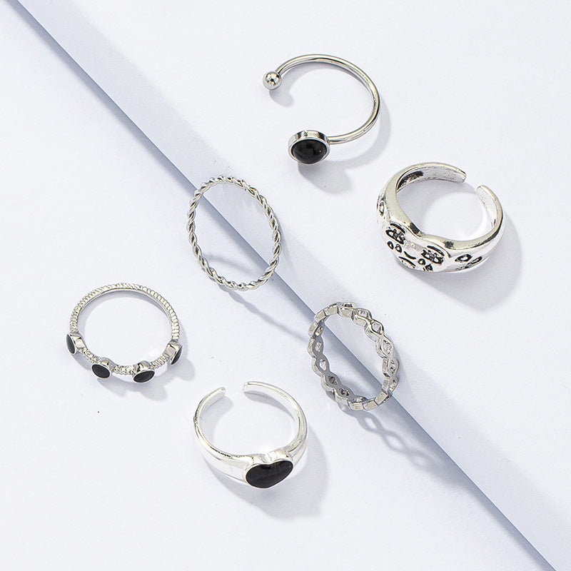 Summer Chic 6-Piece Ring Set - Handcrafted Instagram Jewelry