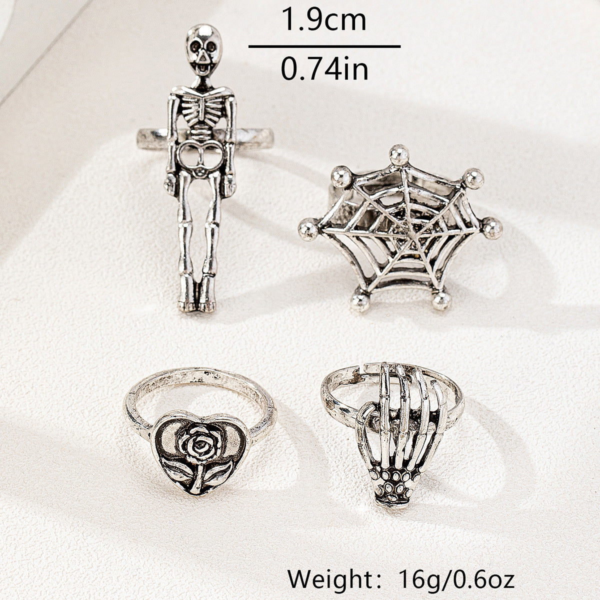 Retro Personalized Dark Drum Tower Rings for Women Planderful