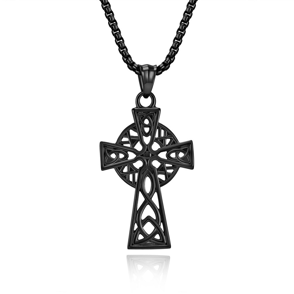 Steel Necklace - Vintage Nordic Celtic Cross
