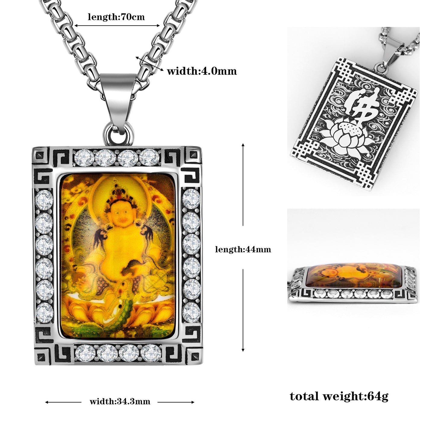 Steel Necklace - Vintage Zodiac Pendant