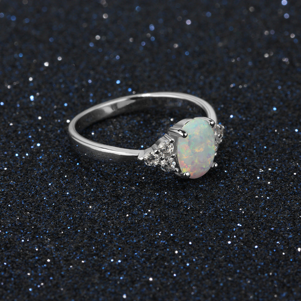 Planderful Jewelry Opal Ring Sterling Silver S925