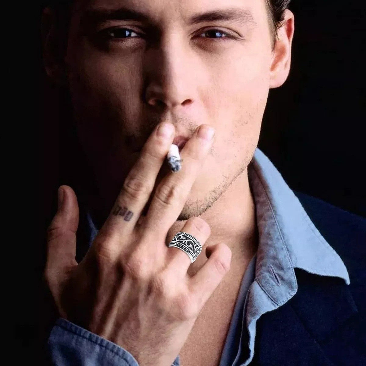 Planderful Tiger Eye Ring For Men Bold Steel Jewelry