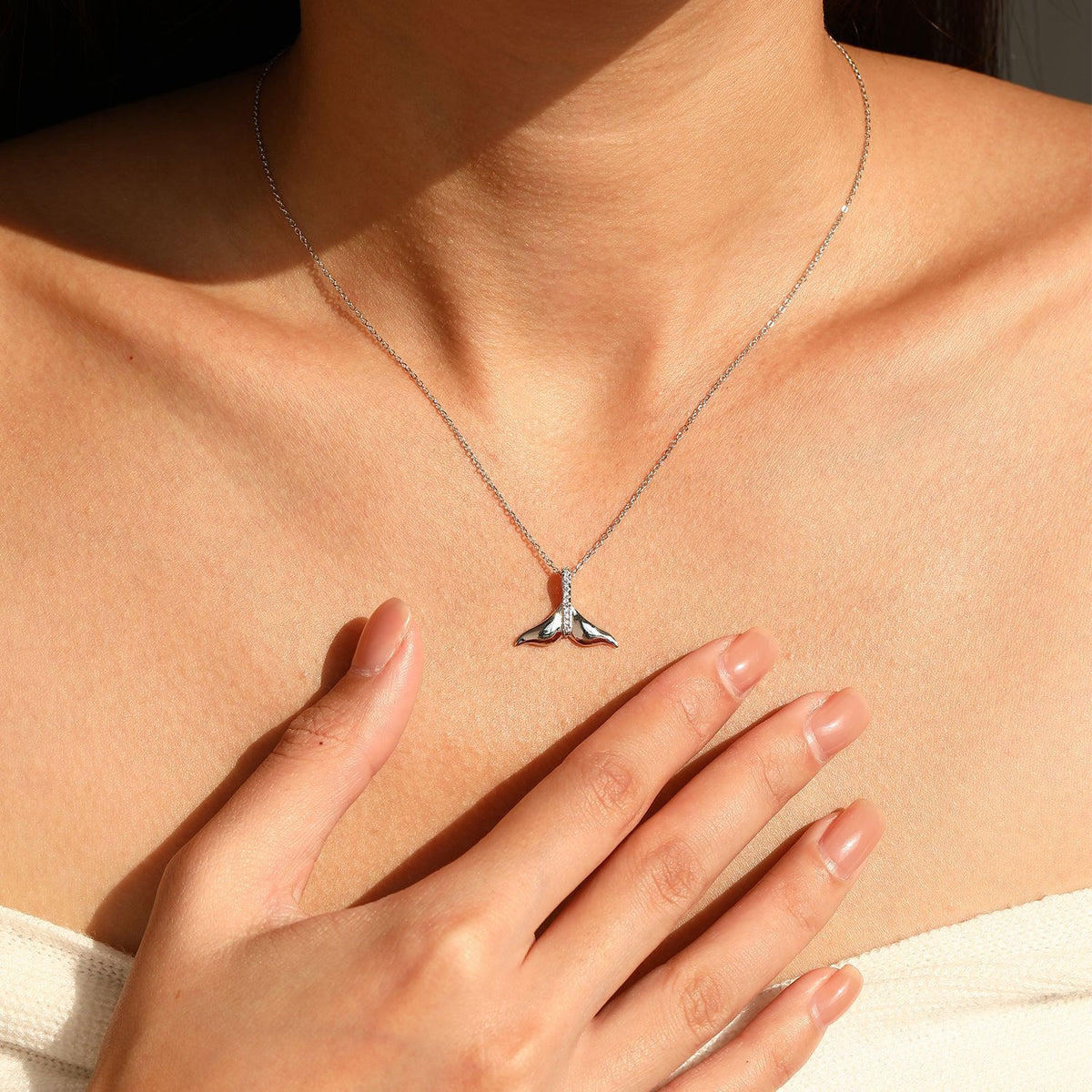 925 Sterling Silver Mermaid Tail Necklace