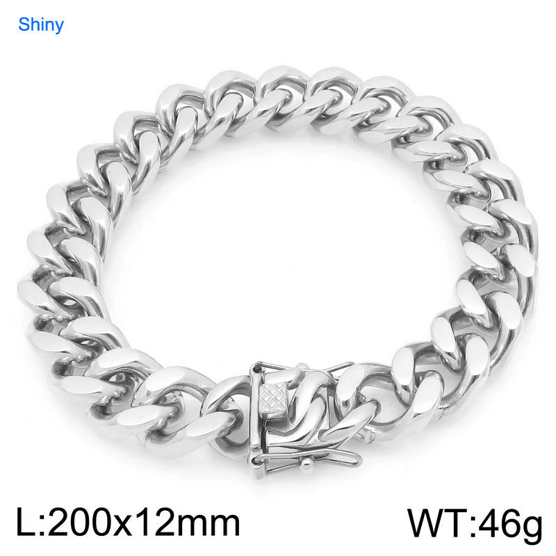 Planderful Mens Dragon Beard Buckle Cuban Chain Bracelet