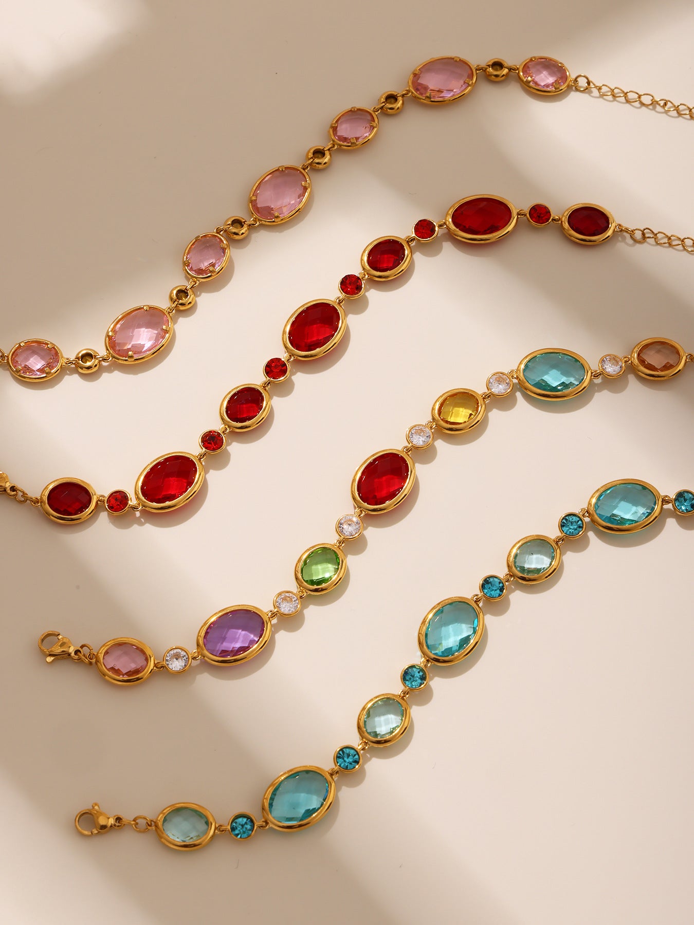 Planderful Dopamine Oval Czech Glass Bracelet For Women