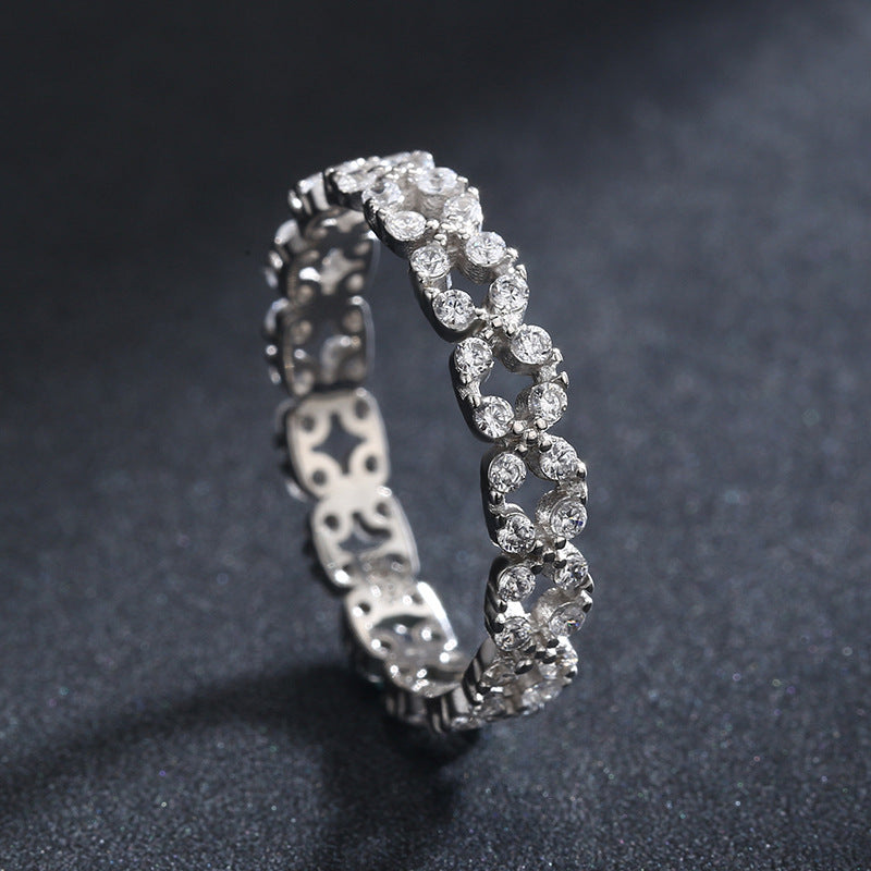 Everyday Genie Sterling Silver Zircon Ring - Size 5-10