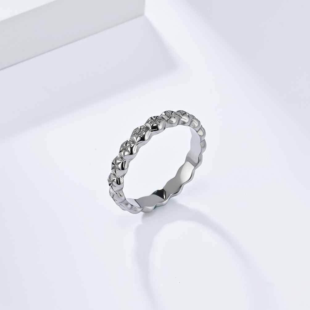 European and American Simple Light Luxury 18K Gold Ring