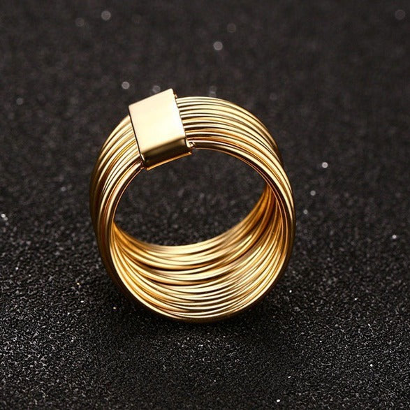 Spot Wholesale Direct Supply Korean Electroplated Gold Ring