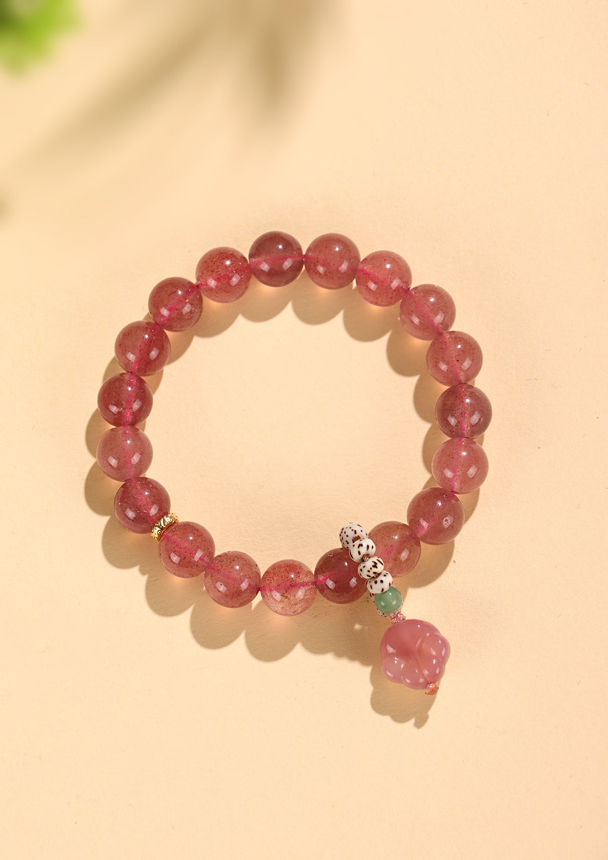 Planderful Fortune's Favor Bracelet – Elegant Pink Crystal Beads