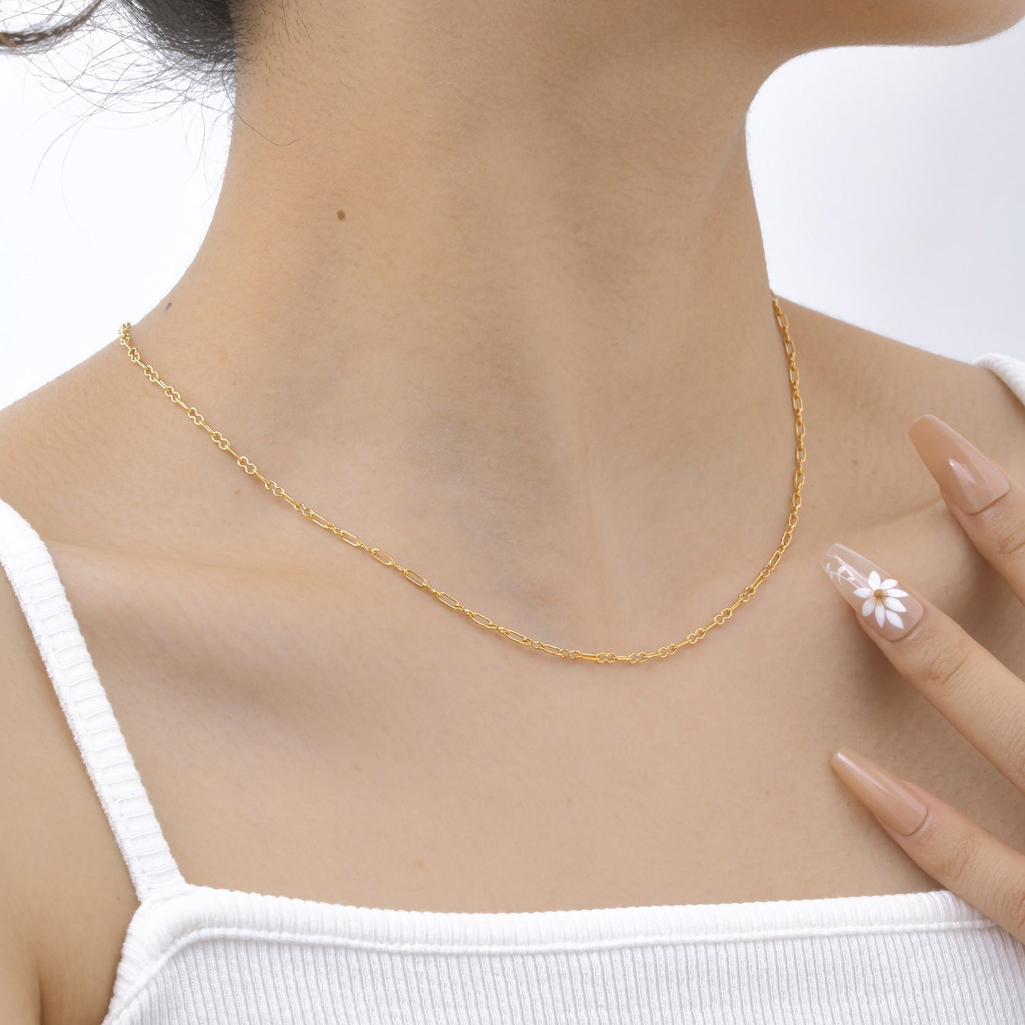 Stainless Steel Handmade Chain Gold Necklace Bracelet Women's