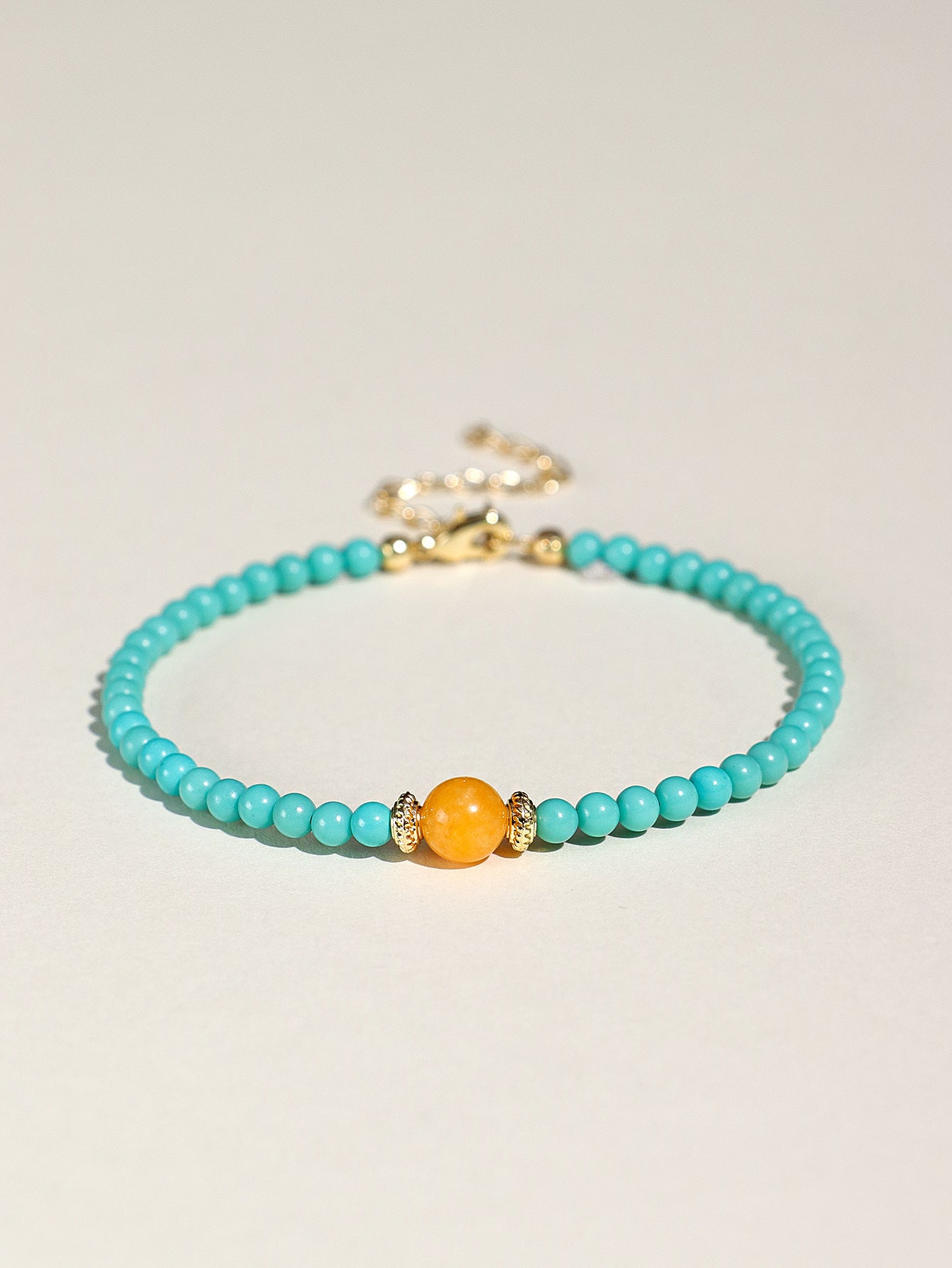 Planderful Fortune's Favor Bracelet – Elegant Chinese-Style Turquoise Beaded Design