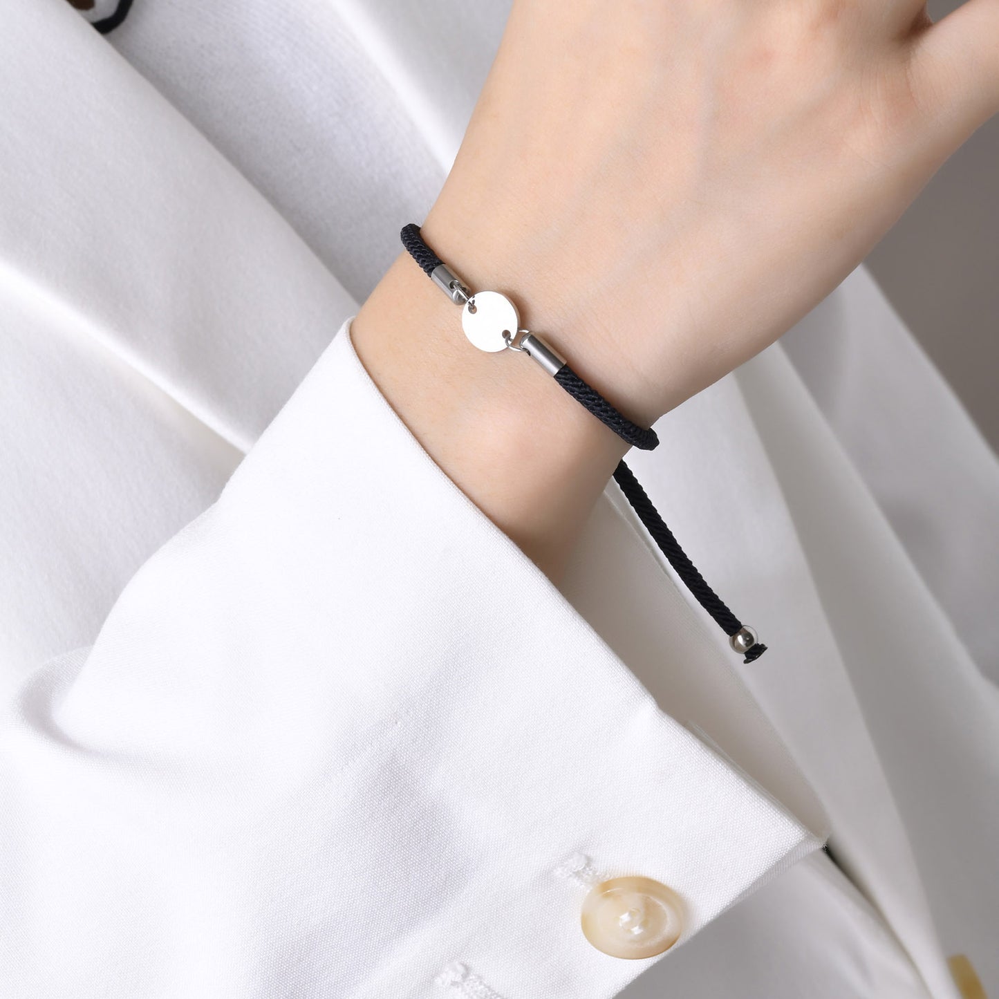 Personalized Hand Rope Stainless Steel Adjustable Bracelet