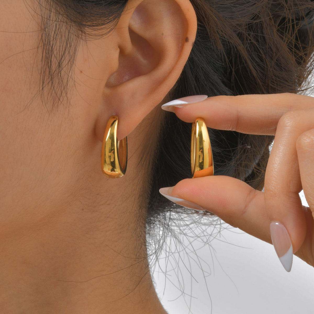 Modern Stainless Steel Earrings — Silver or Gold