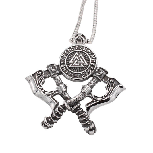 Viking Axe Pendant For Men And Unisex Nordic Retro Design Bold Durable Titanium Steel Planderful