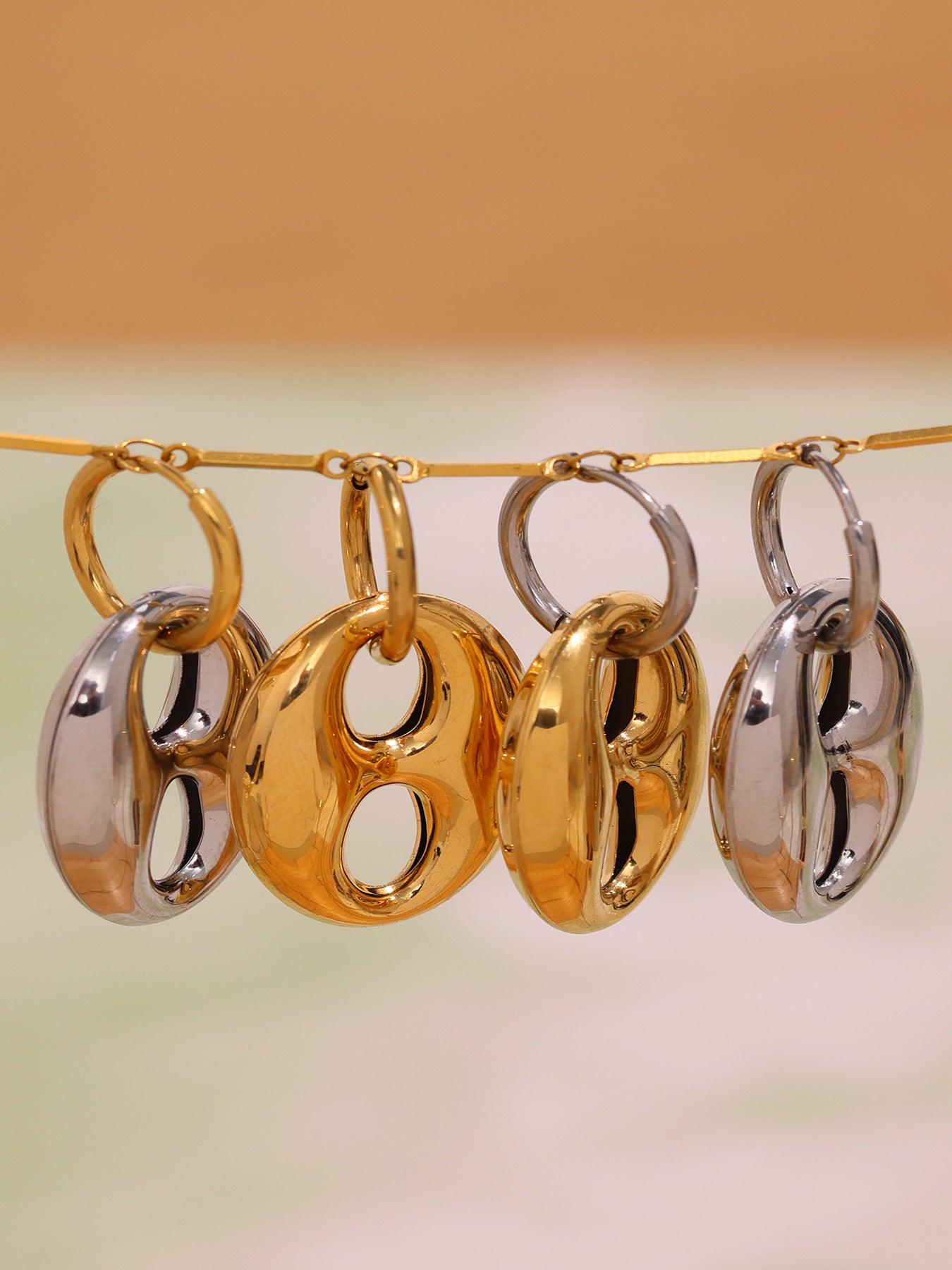 Planderful Coffee Bean Earrings For Women Gold Plated