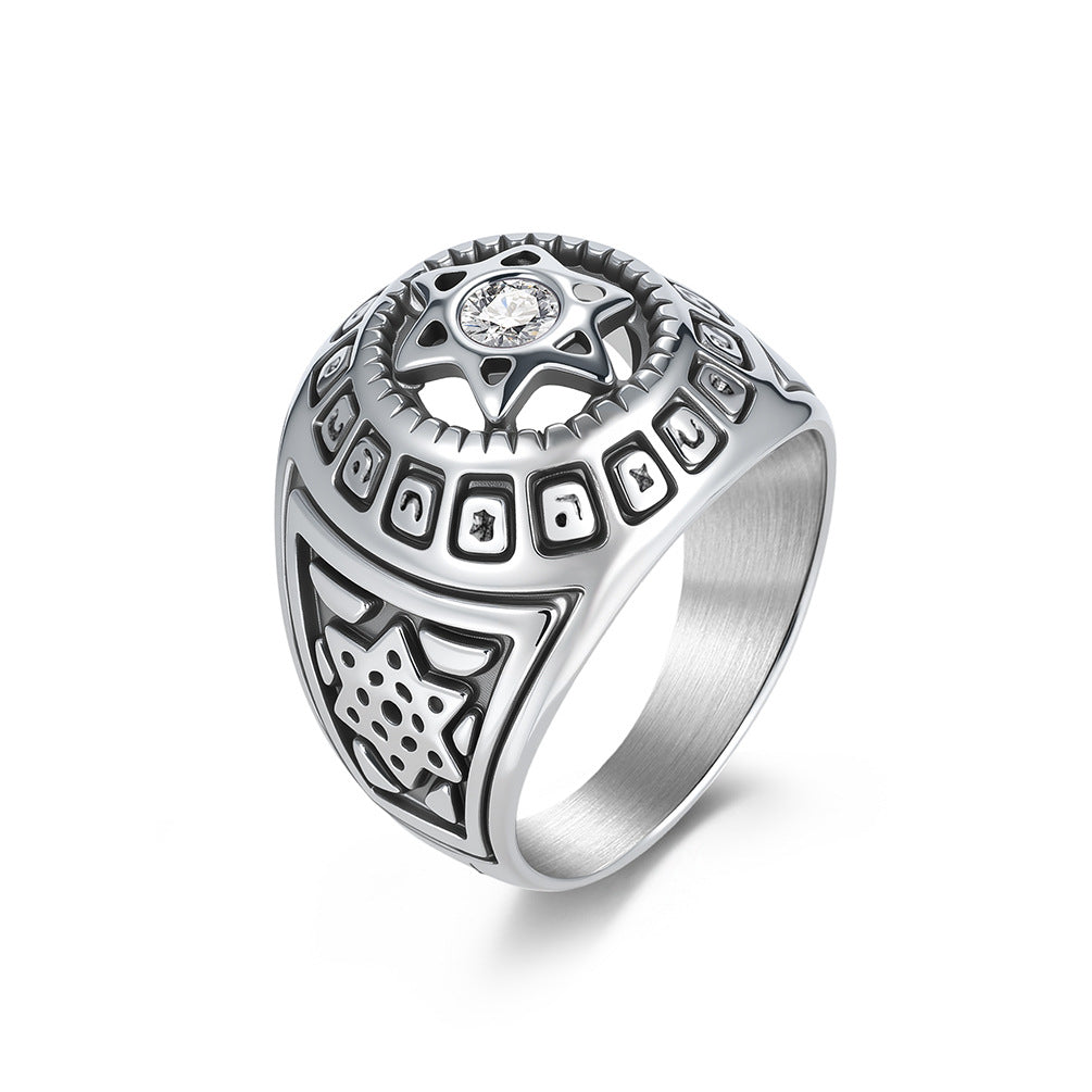 Vintage Stainless Steel Ring for Men