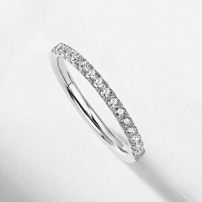 Planderful Moissanite Ring – Cross-Border Popular Egg-Shaped Silver Jewelry