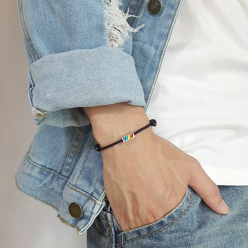 Braided Adjustable Stainless Steel Bracelet Unisex