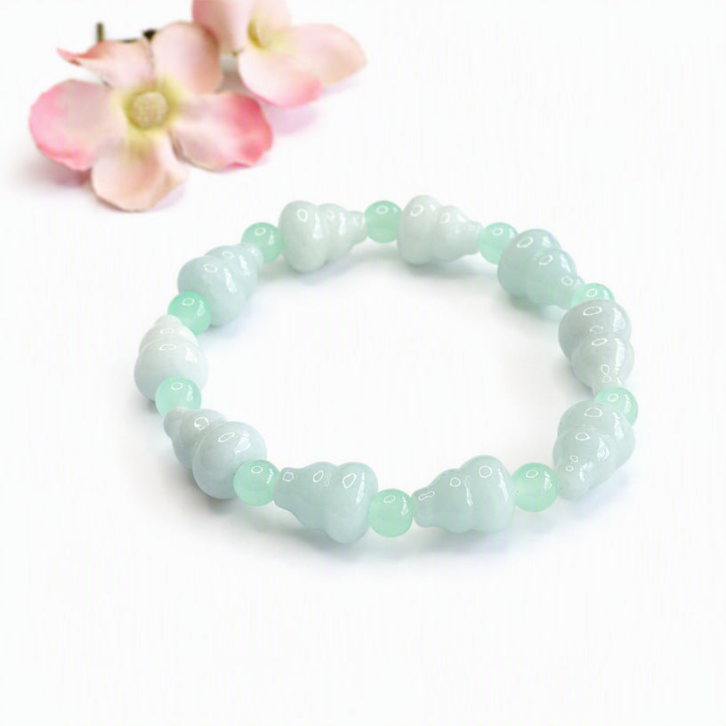 Jadeite Gourd 10*12 mm Beaded Bracelet