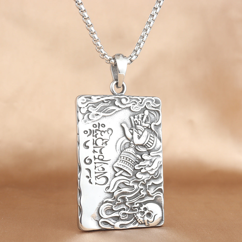 European And American Stainless Steel Mingwang Buddha Pendant