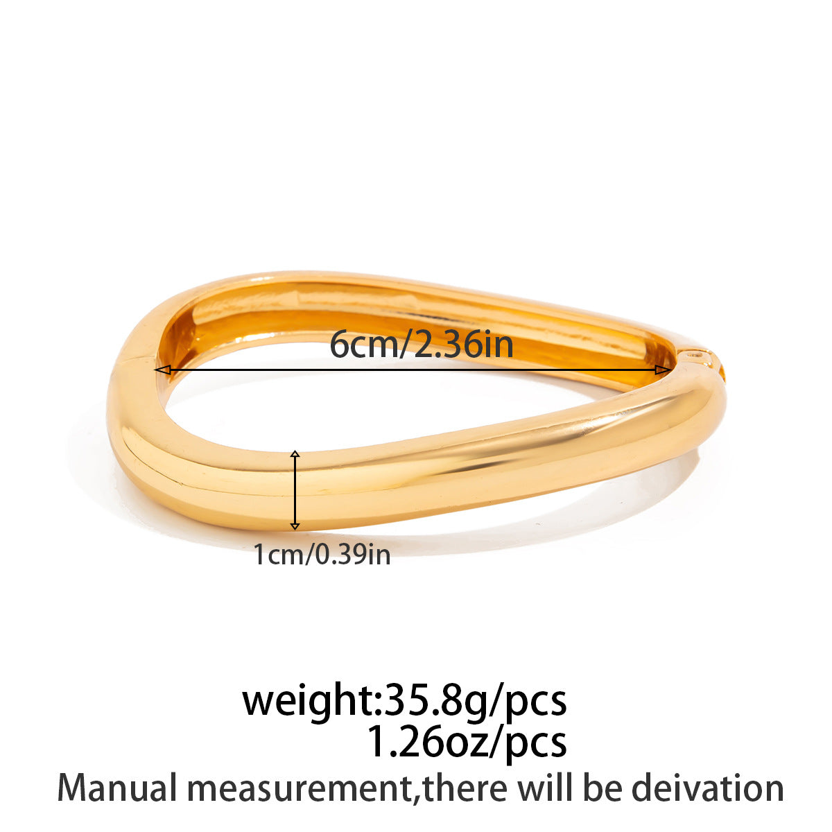 Maillard Style Retro Corrugated Open Bracelet Stacking Color Smudge Bracelet