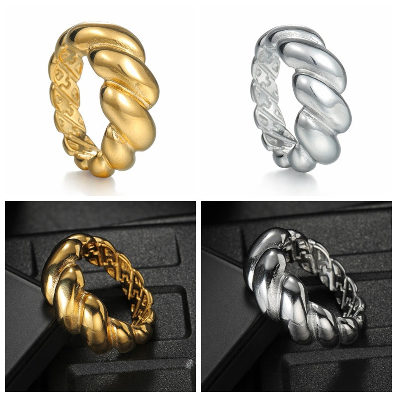 Planderful Everyday Genie Gold Plated Stainless Steel Couple Ring Set For Him And Her Unisex Protection Non Fade Shine
