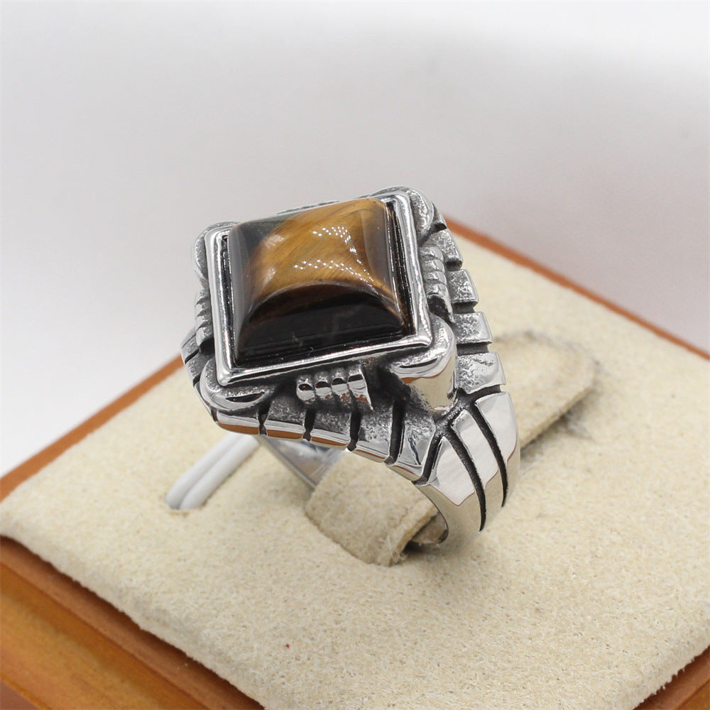 Planderful Stainless Steel Ring For Men Unisex Everyday Genie Collection Durable Statement Jewelry