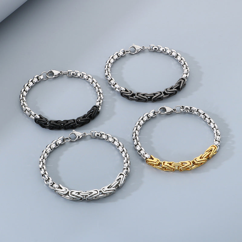 Planderful Men Byzantine V Shaped Emperor Bracelet For Men