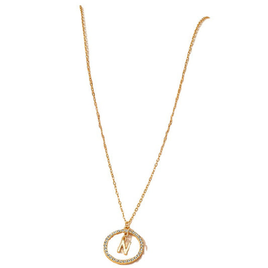 Cross-Border Design Sense Letter Necklace with European Charm