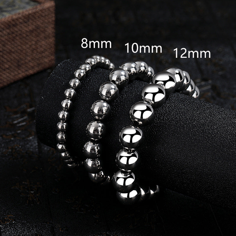 Steel Bracelet – Minimalist Bead Bracelet