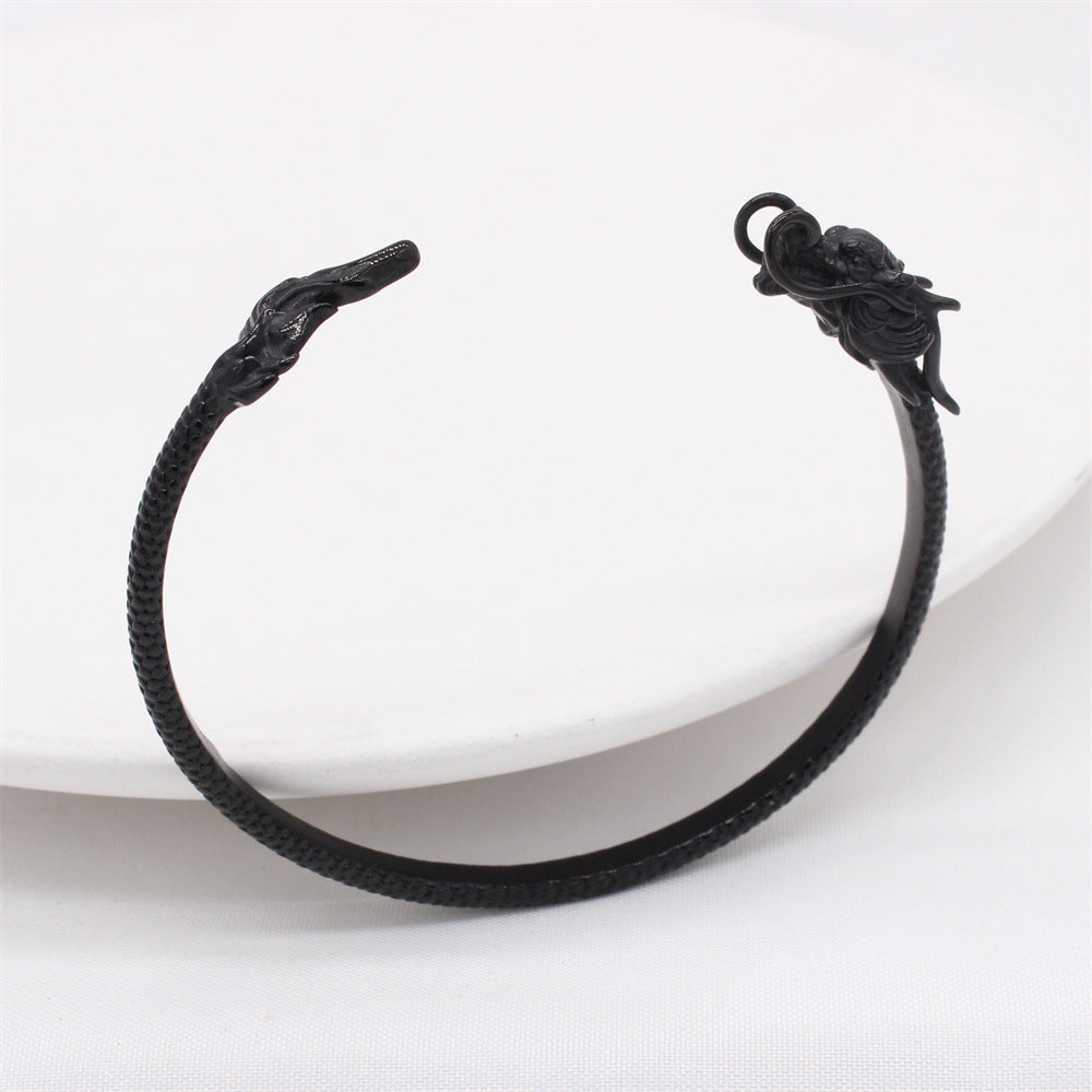 Retro Dragon Titanium Steel Bracelet Unisex For Men And Women Durable Statement Planderful