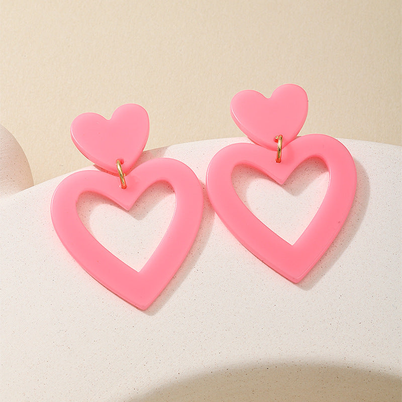 Planderful Vienna Verve Earrings – Personalized Acrylic Love Pendant Design