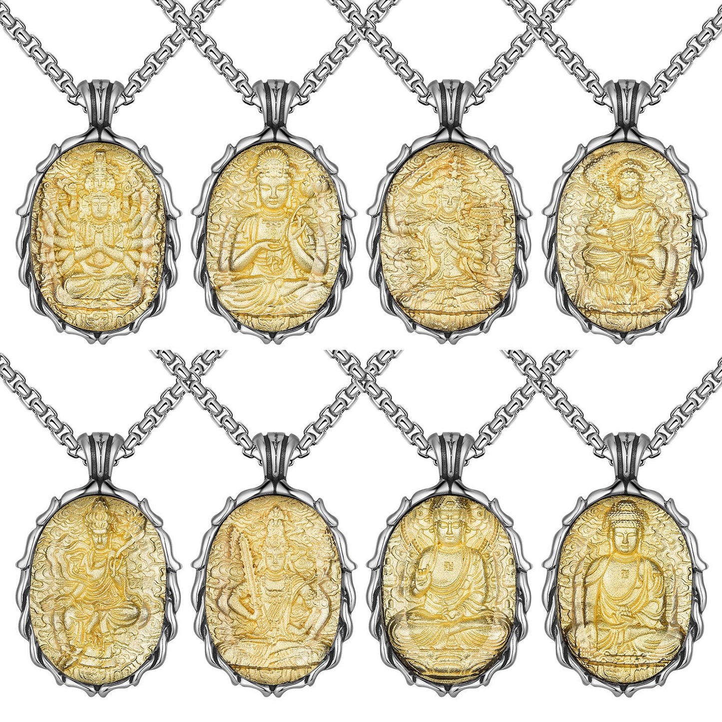 Stainless Steel Necklace – Statement Buddha Pendant For Men
