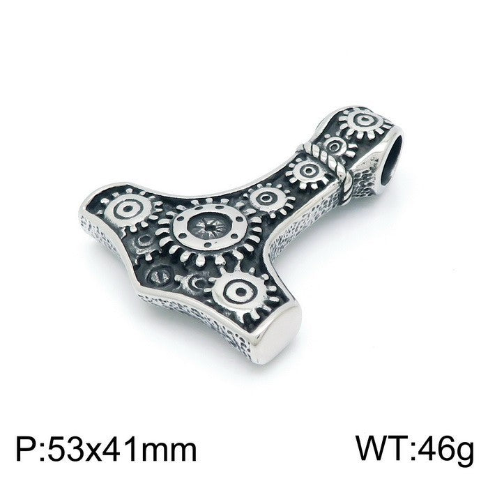 Planderful Dark Wolf Head Pendant Men Titanium Steel