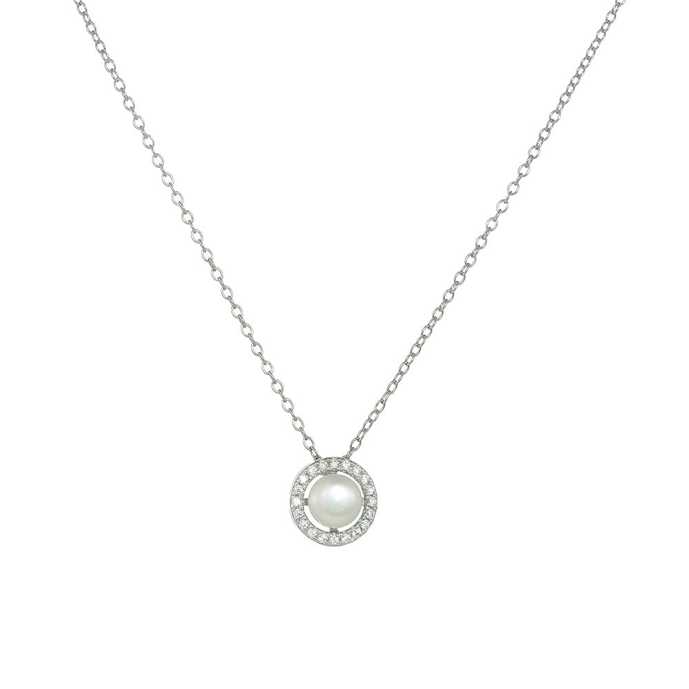 Planderful Pearl Necklace S925 Sterling Silver Natural Pearl Vintage Elegance For Fashion Lovers