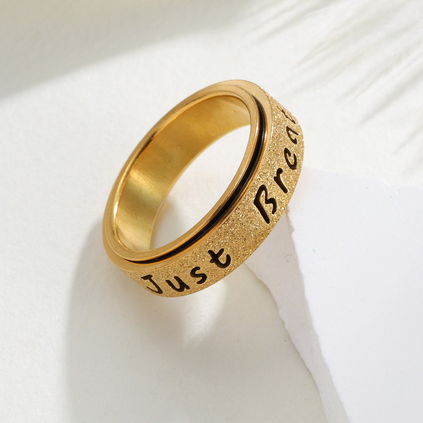 Planderful Everyday Genie Stainless Steel Spinner Ring For Women And Men Unisex Decompression Jewelry