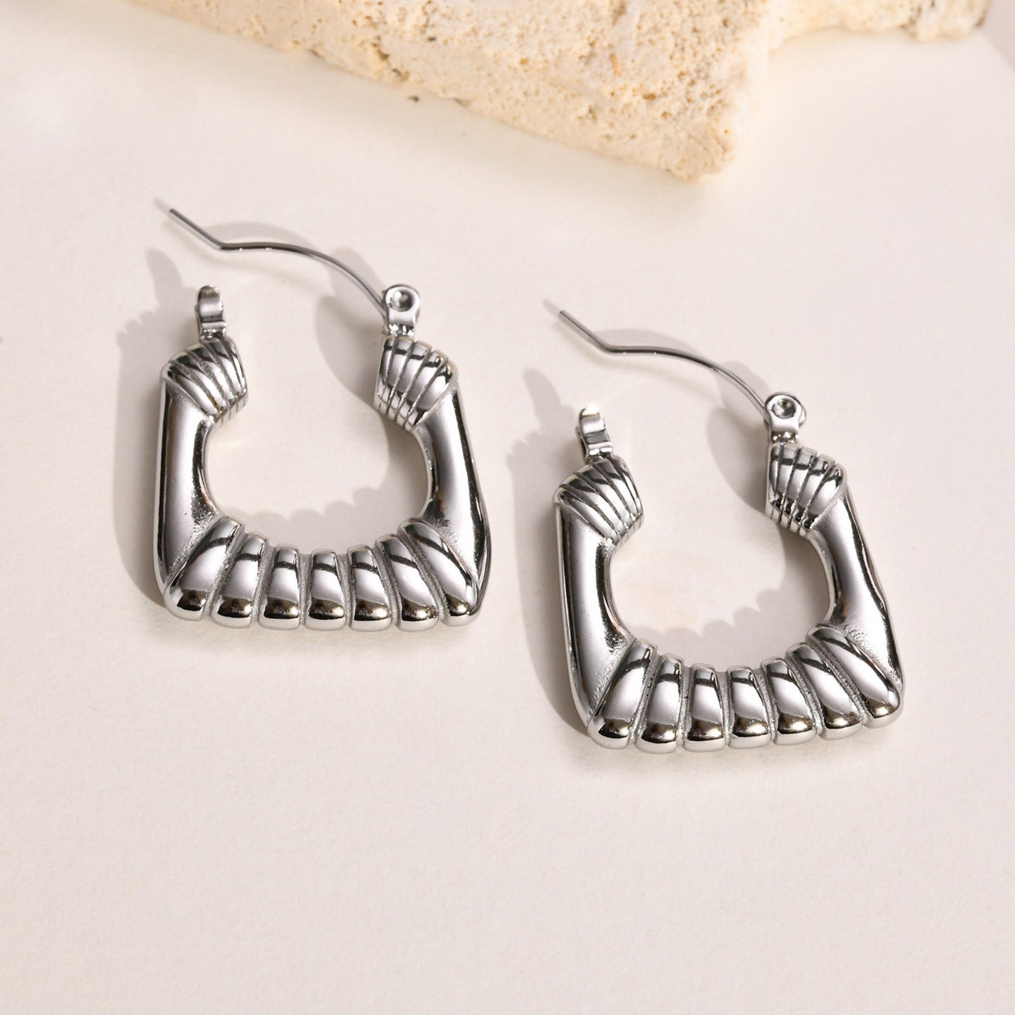 Cross-Border Jewelry Gold Women's U-Shaped Titanium Earrings