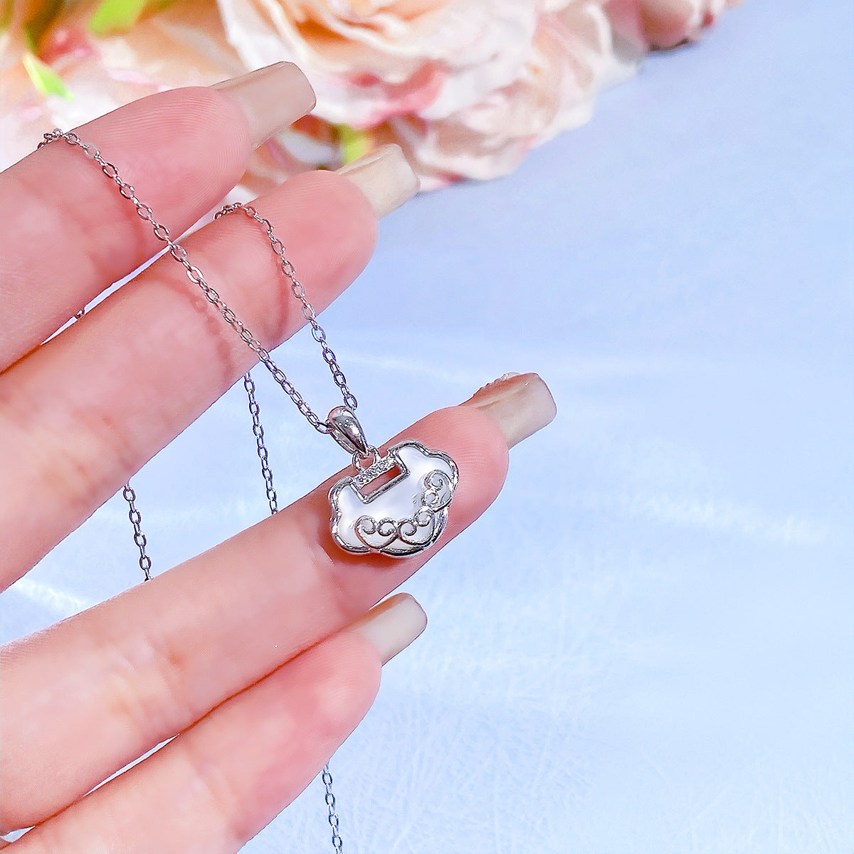 S925 Sterling Silver Natal Year Ruyi Collarbone Necklace