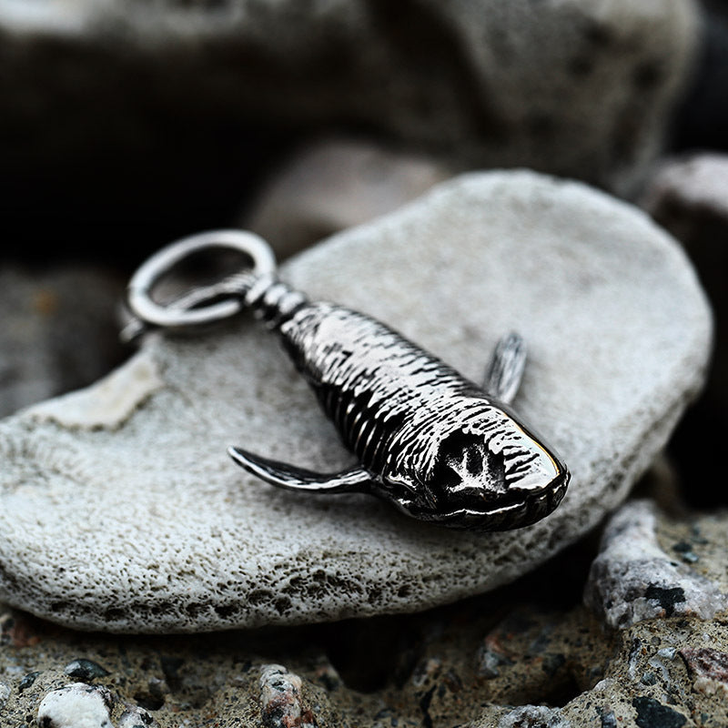 Planderful Everyday Genie Retro Whale Titanium Steel Pendant for Men