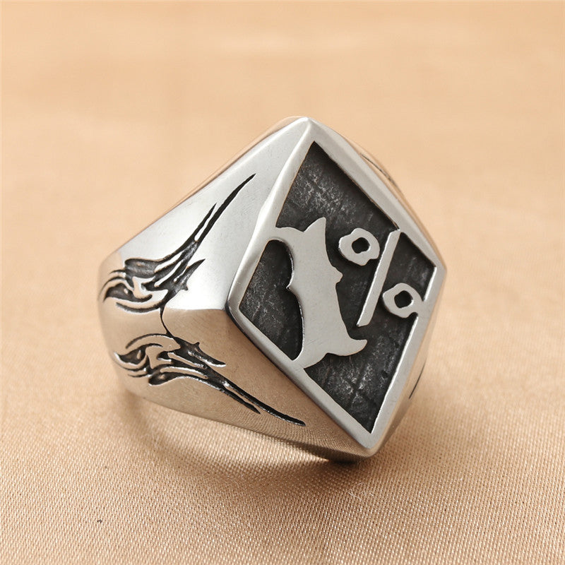 European And American Jewelry Titanium Steel Ring For Men