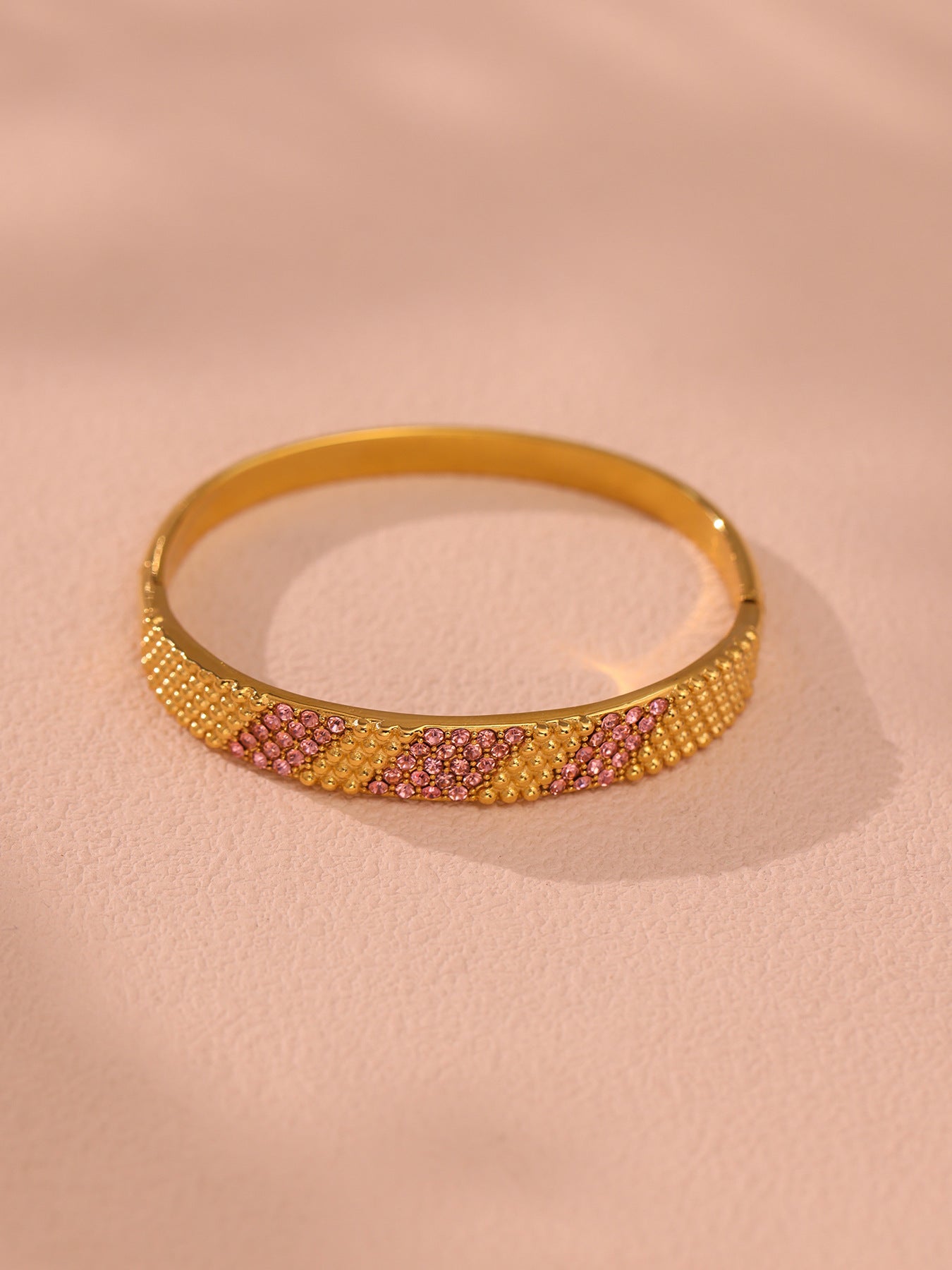 Planderful Pink Zircon Bracelet For Women Luxury Elegant