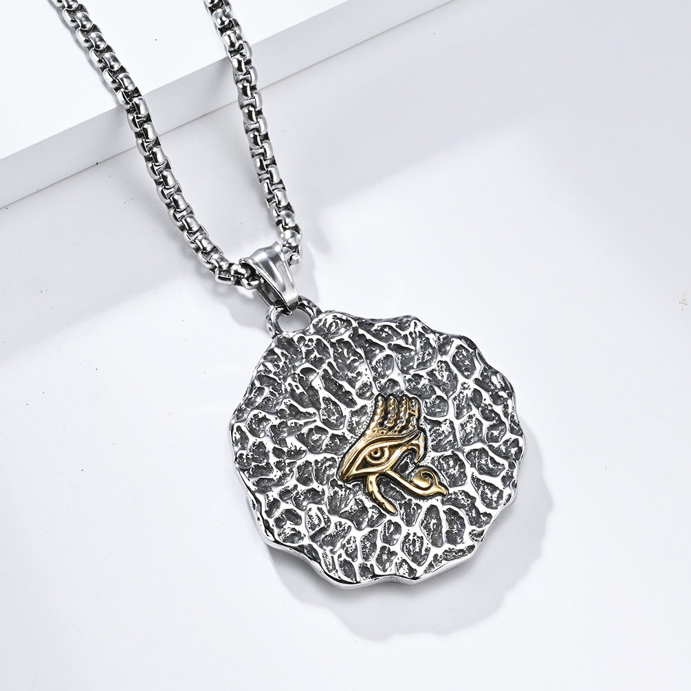 Poseidon Trident Titanium Steel Necklace for Distinguished Men