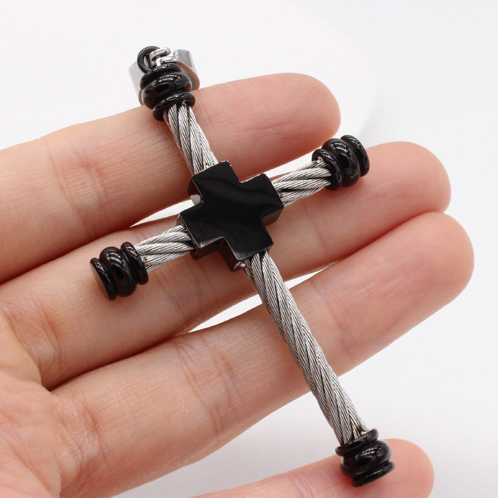 Titanium Steel Pendant Cross For Men And Women Unisex Protection Symbol Jewelry Planderful Everyday Genie Collection