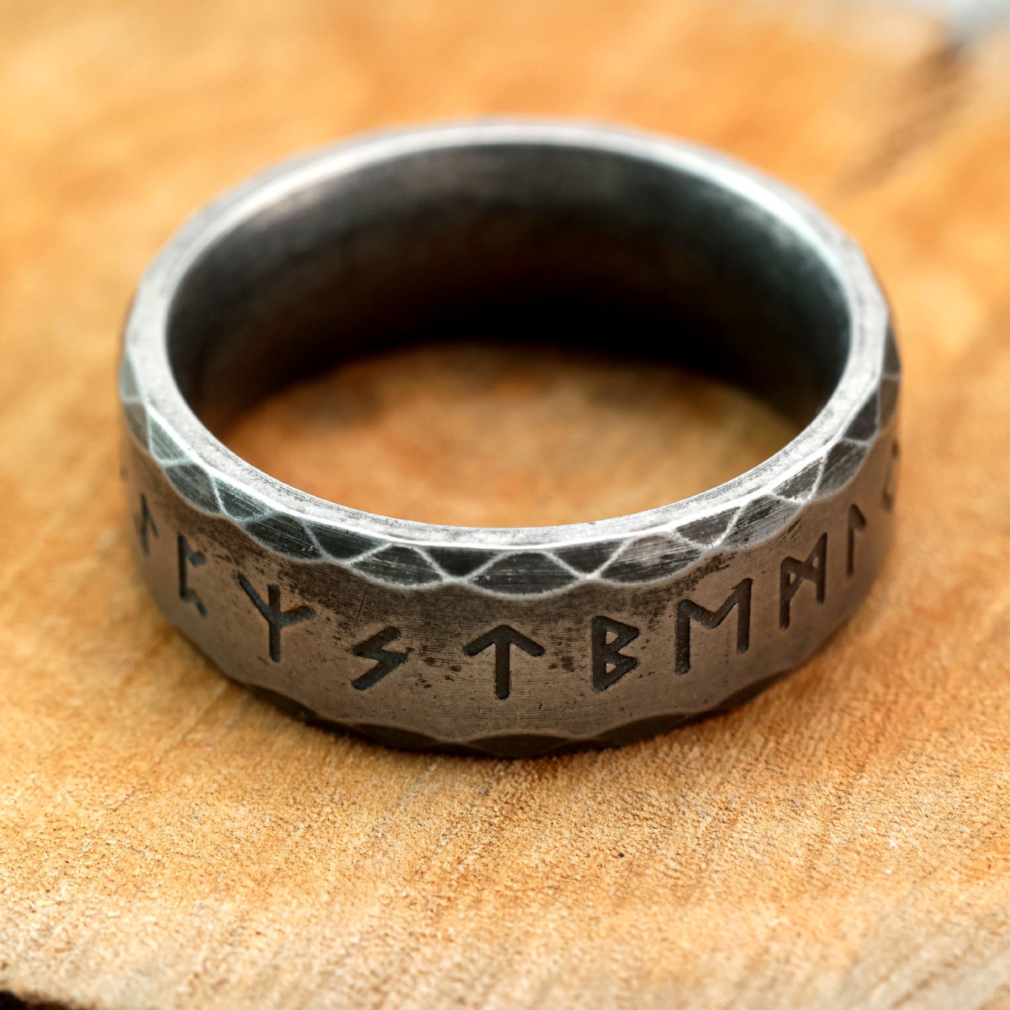 Planderful Viking Luhn Rune Ring For Men In Stainless Steel Retro Design Durable Jewelry