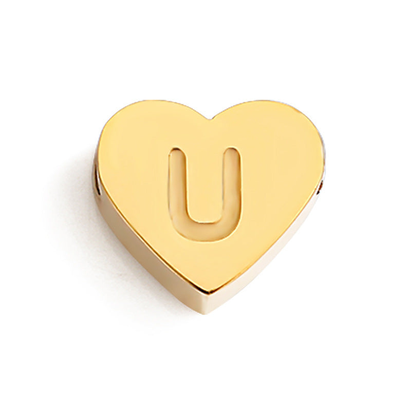 Planderful Jewelry Custom Name Necklace Stainless Steel 3D Love Design For Collarbone Chain