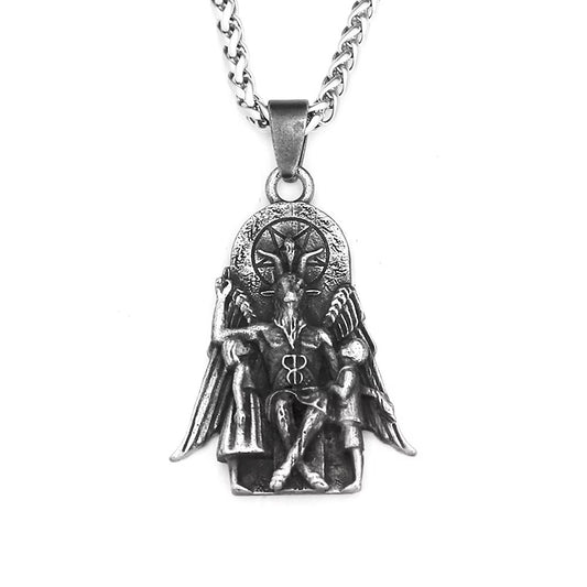 Viking Anubis Stainless Steel Men's Pendant Necklace